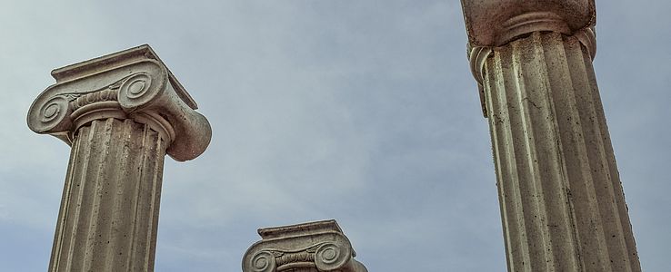 Three ancient pillars