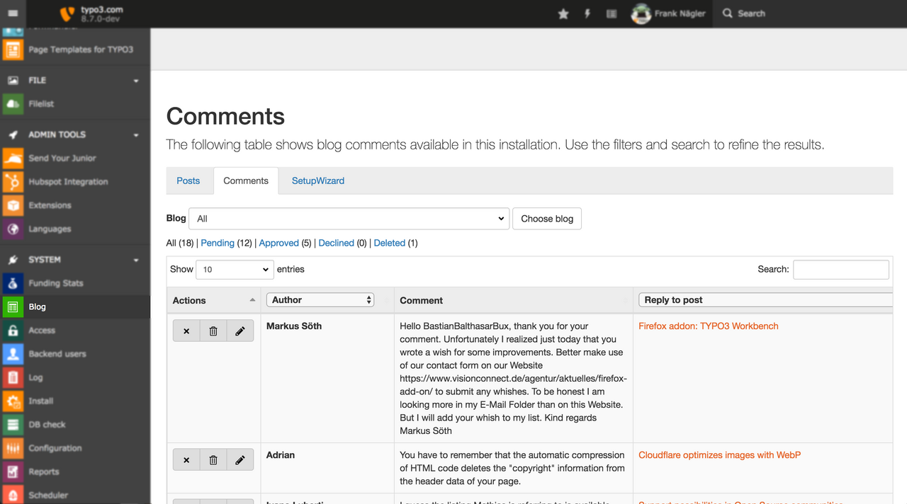 Comments module Comments module